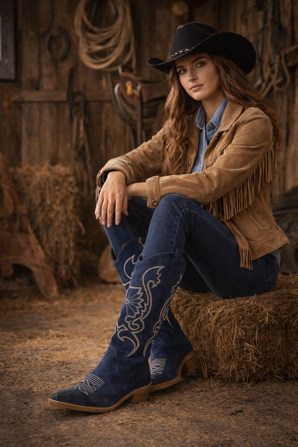 מגף רודוס כחול נייבי